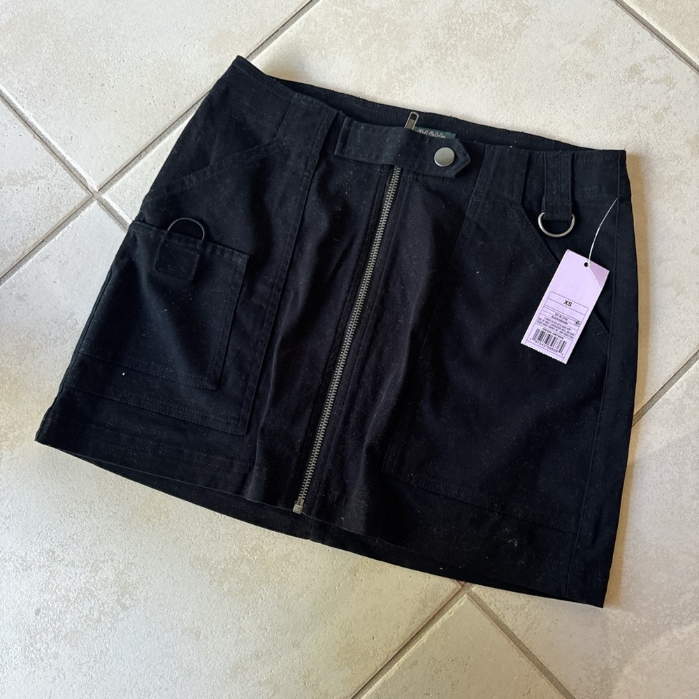 Women's Utility Cargo A-Line Mini Skirt